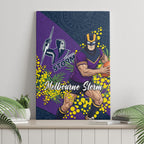 Melbourne Storm Canvas Wall Art Golden Wattle Floral Polynesian - Australian Flower - Rugby Mascot