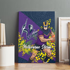 Melbourne Storm Canvas Wall Art Golden Wattle Floral Polynesian - Australian Flower - Rugby Mascot