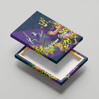 Melbourne Storm Canvas Wall Art Golden Wattle Floral Polynesian - Australian Flower - Rugby Mascot