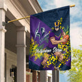 Melbourne Storm Garden Flag Golden Wattle Floral Polynesian - Australian Flower - Rugby Mascot