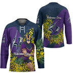 Melbourne Storm Hockey Jersey Golden Wattle Floral Polynesian - Australian Flower - Rugby Mascot