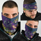 Melbourne Storm Neck Gaiter Golden Wattle Floral Polynesian - Australian Flower - Rugby Mascot
