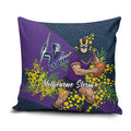 Melbourne Storm Pillow Cover Golden Wattle Floral Polynesian - Australian Flower - Rugby Mascot