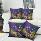 Melbourne Storm Pillow Cover Golden Wattle Floral Polynesian - Australian Flower - Rugby Mascot