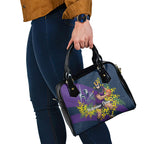 Melbourne Storm Shoulder Handbag Golden Wattle Floral Polynesian - Australian Flower - Rugby Mascot