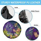 Melbourne Storm Spare Tire Cover Golden Wattle Floral Polynesian - Australian Flower - Rugby Mascot