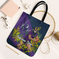 Melbourne Storm Tote Bag Golden Wattle Floral Polynesian - Australian Flower - Rugby Mascot