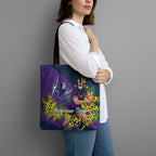 Melbourne Storm Tote Bag Golden Wattle Floral Polynesian - Australian Flower - Rugby Mascot