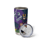 Melbourne Storm Tumbler Cup Golden Wattle Floral Polynesian - Australian Flower - Rugby Mascot