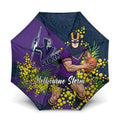 Melbourne Storm Umbrella Golden Wattle Floral Polynesian - Australian Flower - Rugby Mascot