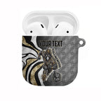 Personalised Collingwood Magpies AirPods Case Trippy Psychedelic Abstract Art Mascot Football Fans