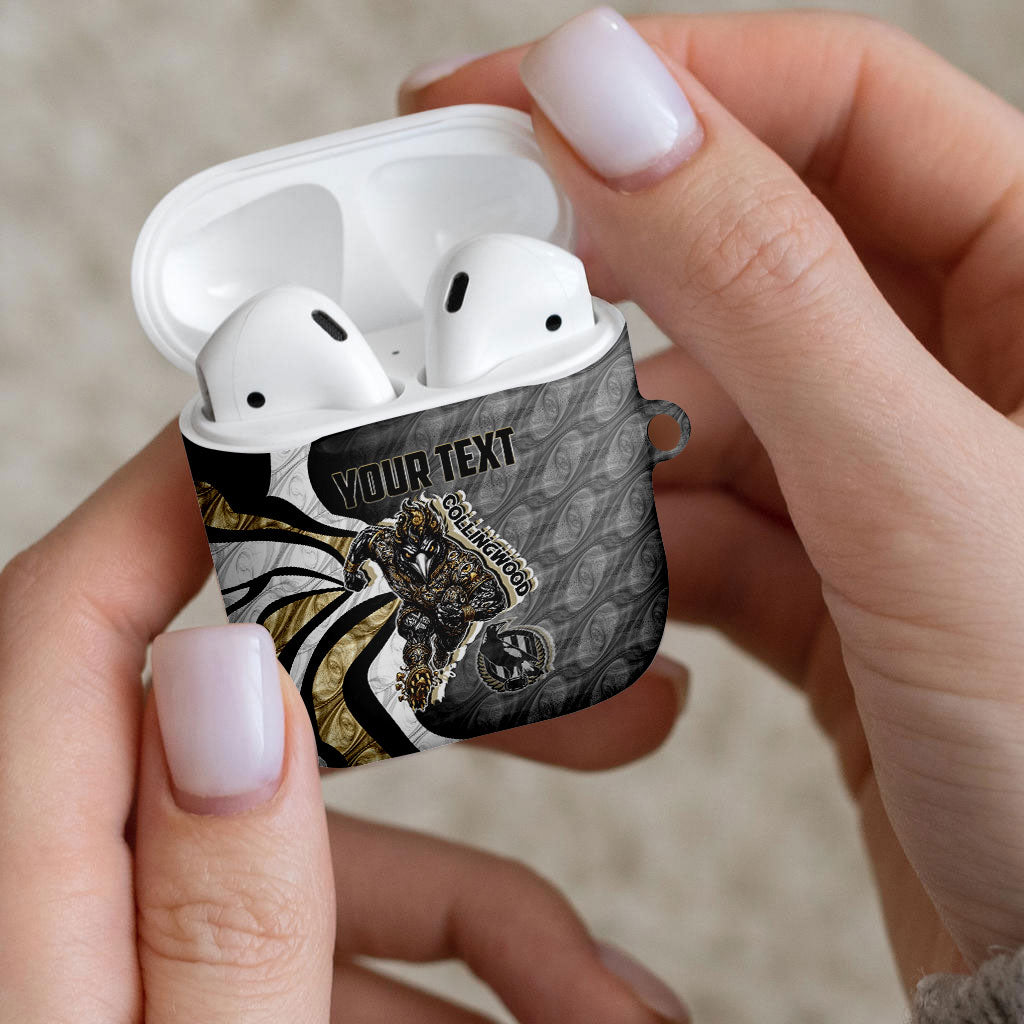 Personalised Collingwood Magpies AirPods Case Trippy Psychedelic Abstract Art Mascot Football Fans
