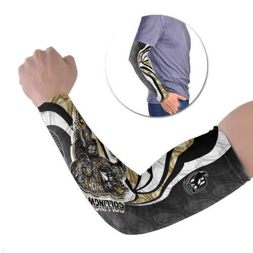 Personalised Collingwood Magpies Arm Sleeves Trippy Psychedelic Abstract Art Mascot Football Fans