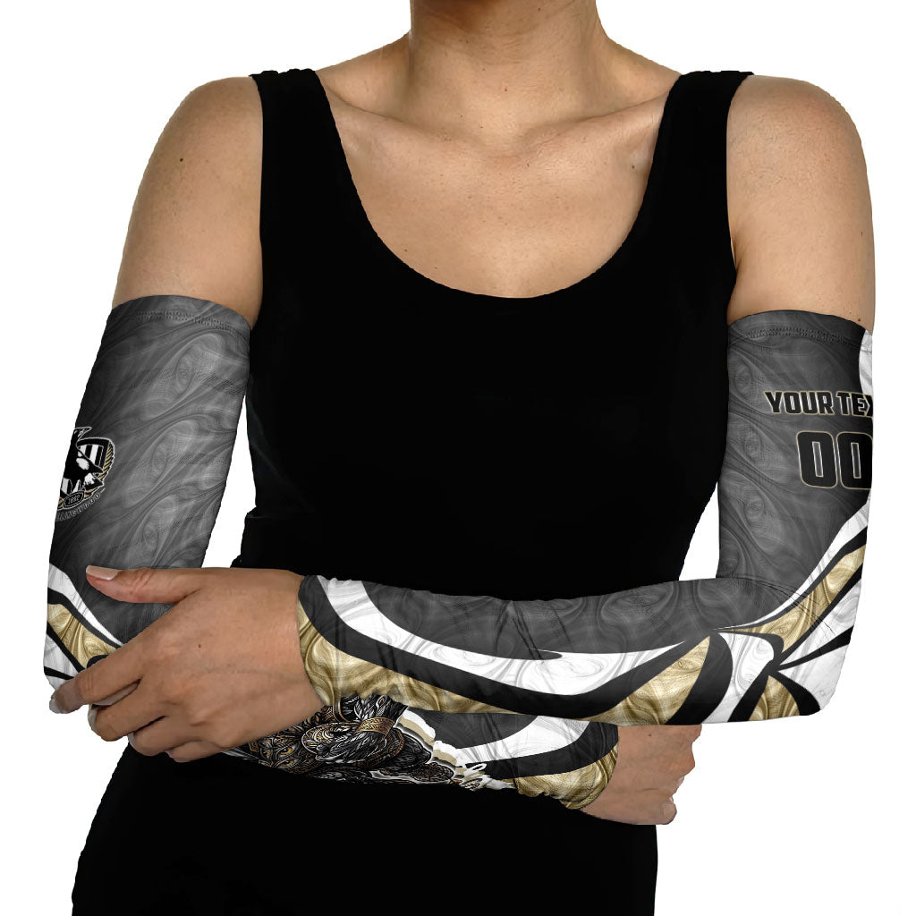 Personalised Collingwood Magpies Arm Sleeves Trippy Psychedelic Abstract Art Mascot Football Fans