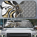 Personalised Collingwood Magpies Auto Sun Shade Trippy Psychedelic Abstract Art Mascot Football Fans