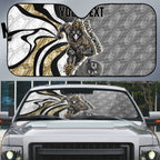 Personalised Collingwood Magpies Auto Sun Shade Trippy Psychedelic Abstract Art Mascot Football Fans