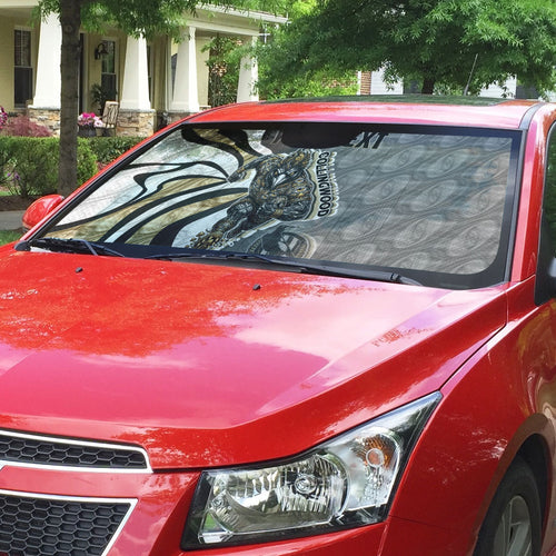 Personalised Collingwood Magpies Auto Sun Shade Trippy Psychedelic Abstract Art Mascot Football Fans