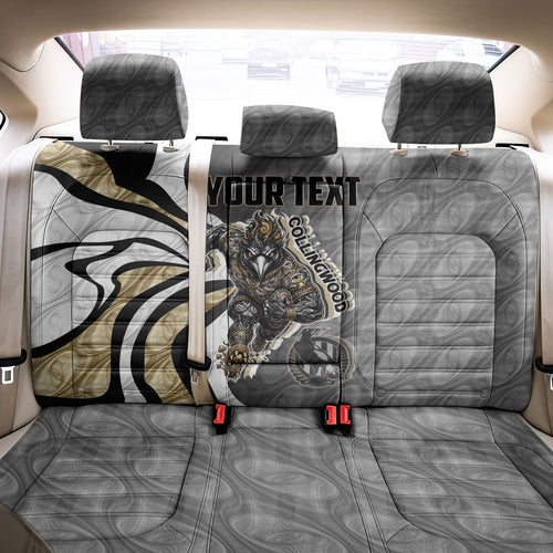 Personalised Collingwood Magpies Back Car Seat Cover Trippy Psychedelic Abstract Art Mascot Football Fans