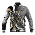 Personalised Collingwood Magpies Baseball Jacket Trippy Psychedelic Abstract Art Mascot Football Fans