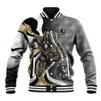 Personalised Collingwood Magpies Baseball Jacket Trippy Psychedelic Abstract Art Mascot Football Fans