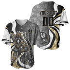 Personalised Collingwood Magpies Baseball Jersey Trippy Psychedelic Abstract Art Mascot Football Fans