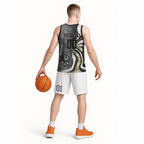 Personalised Collingwood Magpies Basketball Jersey Trippy Psychedelic Abstract Art Mascot Football Fans