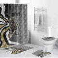 Personalised Collingwood Magpies Bathroom Set Trippy Psychedelic Abstract Art Mascot Football Fans