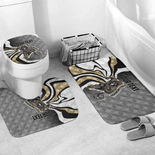 Personalised Collingwood Magpies Bathroom Set Trippy Psychedelic Abstract Art Mascot Football Fans