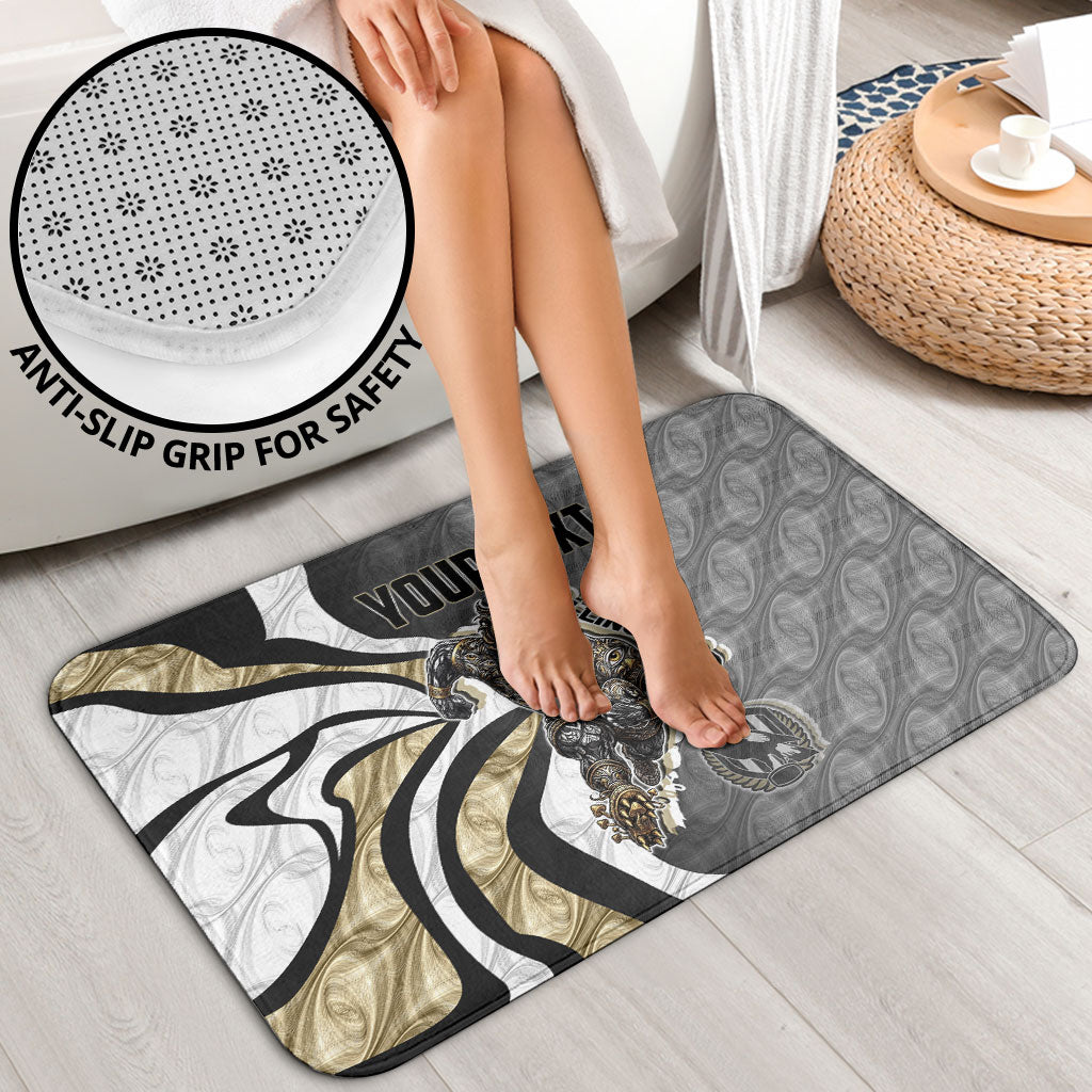 Personalised Collingwood Magpies Bathroom Set Trippy Psychedelic Abstract Art Mascot Football Fans
