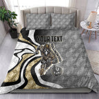 Personalised Collingwood Magpies Bedding Set Trippy Psychedelic Abstract Art Mascot Football Fans