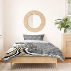 Personalised Collingwood Magpies Bedding Set Trippy Psychedelic Abstract Art Mascot Football Fans