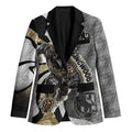 Personalised Collingwood Magpies Blazer Trippy Psychedelic Abstract Art Mascot Football Fans