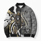 Personalised Collingwood Magpies Bomber Puffer Jacket Trippy Psychedelic Abstract Art Mascot Football Fans