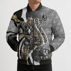 Personalised Collingwood Magpies Bomber Puffer Jacket Trippy Psychedelic Abstract Art Mascot Football Fans