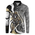 Personalised Collingwood Magpies Button Sweatshirt Trippy Psychedelic Abstract Art Mascot Football Fans