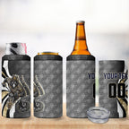 Personalised Collingwood Magpies 4 in 1 Can Cooler Tumbler Trippy Psychedelic Abstract Art Mascot Football Fans