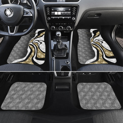 Personalised Collingwood Magpies Car Mats Trippy Psychedelic Abstract Art Mascot Football Fans