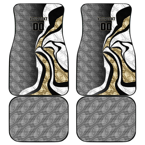 Personalised Collingwood Magpies Car Mats Trippy Psychedelic Abstract Art Mascot Football Fans