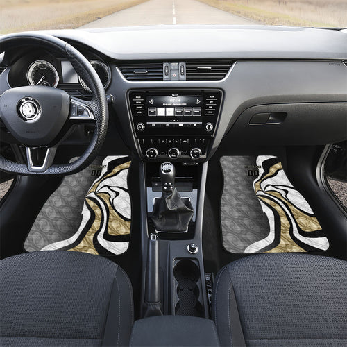 Personalised Collingwood Magpies Car Mats Trippy Psychedelic Abstract Art Mascot Football Fans
