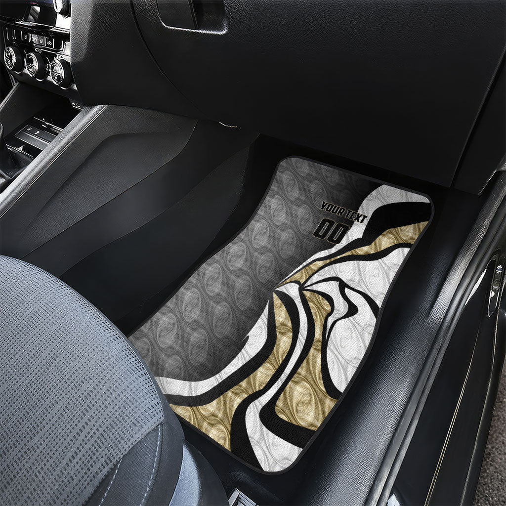 Personalised Collingwood Magpies Car Mats Trippy Psychedelic Abstract Art Mascot Football Fans