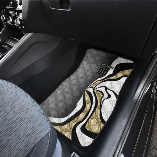 Personalised Collingwood Magpies Car Mats Trippy Psychedelic Abstract Art Mascot Football Fans