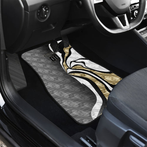 Personalised Collingwood Magpies Car Mats Trippy Psychedelic Abstract Art Mascot Football Fans