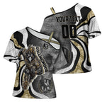 Personalised Collingwood Magpies Cross Shoulder Shirt Trippy Psychedelic Abstract Art Mascot Football Fans