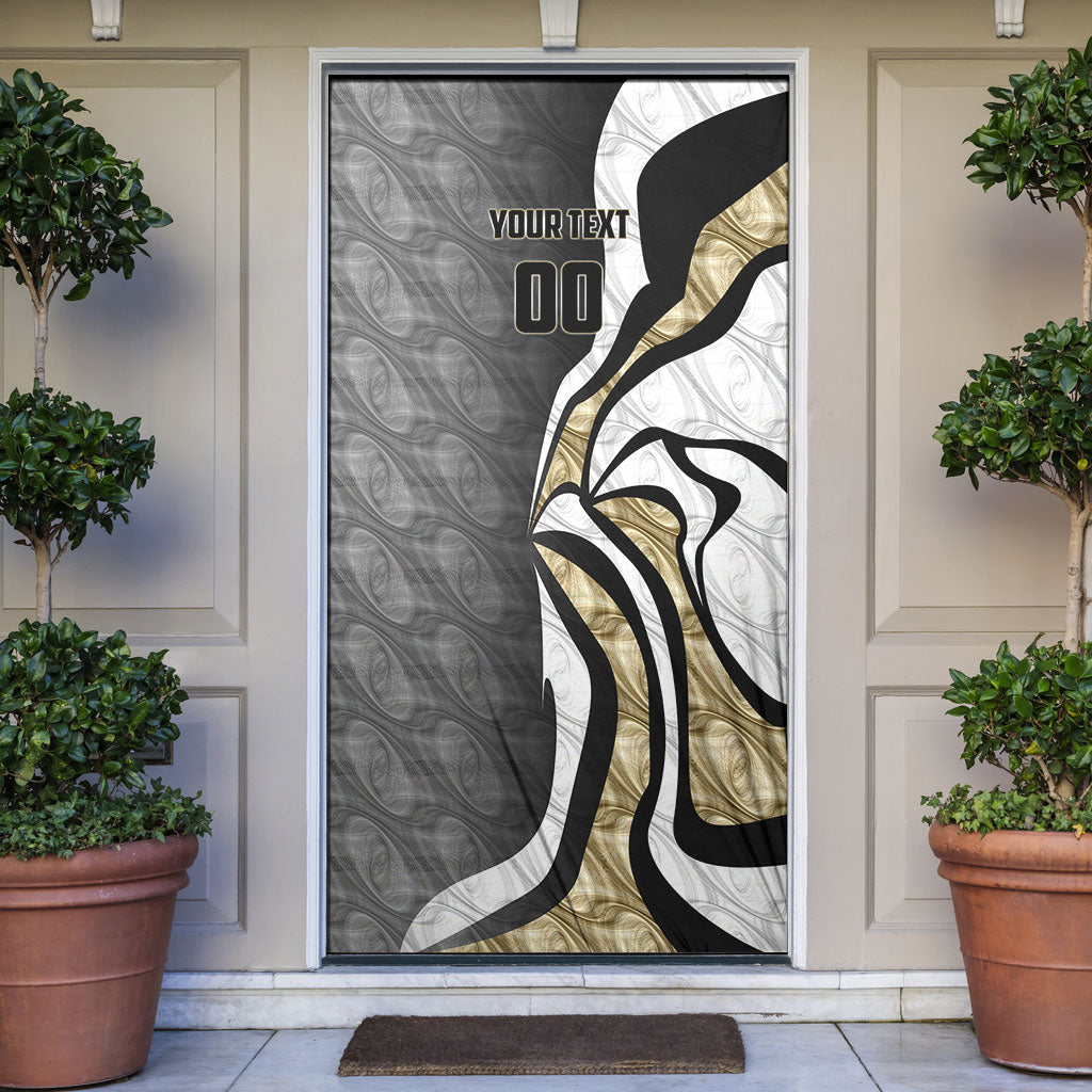 Personalised Collingwood Magpies Door Cover Trippy Psychedelic Abstract Art Mascot Football Fans
