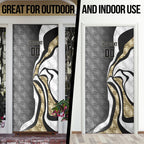 Personalised Collingwood Magpies Door Cover Trippy Psychedelic Abstract Art Mascot Football Fans