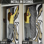 Personalised Collingwood Magpies Door Cover Trippy Psychedelic Abstract Art Mascot Football Fans