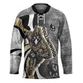 Personalised Collingwood Magpies Hockey Jersey Trippy Psychedelic Abstract Art Mascot Football Fans