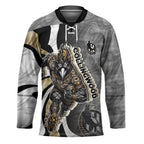 Personalised Collingwood Magpies Hockey Jersey Trippy Psychedelic Abstract Art Mascot Football Fans