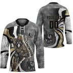 Personalised Collingwood Magpies Hockey Jersey Trippy Psychedelic Abstract Art Mascot Football Fans
