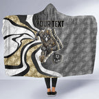 Personalised Collingwood Magpies Hooded Blanket Trippy Psychedelic Abstract Art Mascot Football Fans